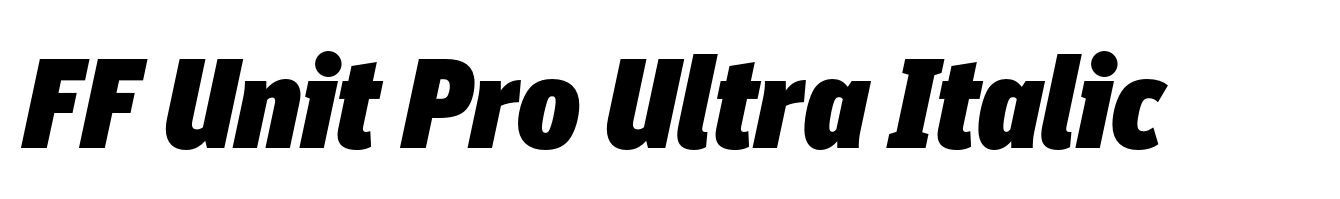 FF Unit Pro Ultra Italic